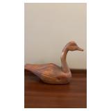 Wooden carved duck