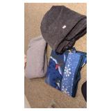 Three throw blankets