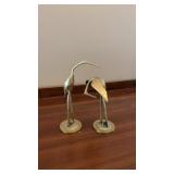 Brass crane figures
