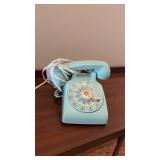 Sea foam vintage rotary phone
