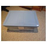 bin of linens