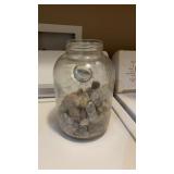 Jar of decorative stones