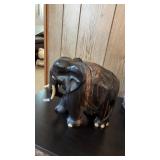 Carved wooden elephant