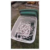 Bin of Christmas lights