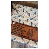 Wooden toilet sign