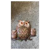 Ceramic owl clock