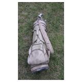 Golf clubs and bag