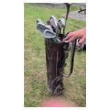 Golf clubs and bag