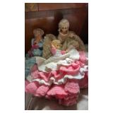 Dolls with crotchet dresses