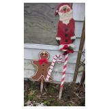 Wooden Christmas decor stakes