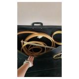 Portfolio of embroidery hoops