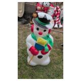 Vintage snowman blow mold