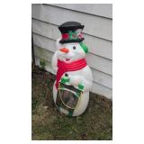 Vintage snowman blow mold