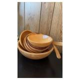 Wood bowls/ salad set