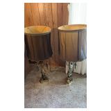 Pair of ornate lamps