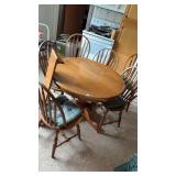 Wooden table w/ 6 chairs