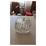 Glass pumpkin dish