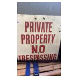 Private property sign