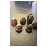 Antique metal grease caps