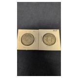 1953 & 58 Canadian 50-cents coins 80% silver