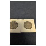 1951&52 Canadian 50-cents coins 80% silver