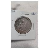 1965 Canadian 50 Cents silver coin 80%
