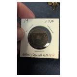 1876 Newfoundland One Cent coin,