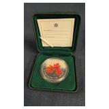 2001 Canada $5 Coloured Silver Maple Leaf