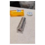 Roll of 50th Canadian flag Anniversary quarters