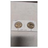2- 2007 U.S. Presidential James Madison $1 coins
