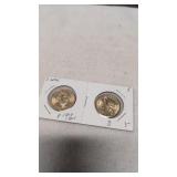 2- 2008 James Monroe Presidential One Dollar Coin