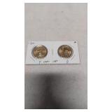 2- 2009 Zachary Taylor Presidential $1 coins