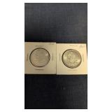 2- 1964  Canadian 50-cents coins 80% silver