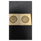 2- 1963 Canadian 50-cents coins 80% silver