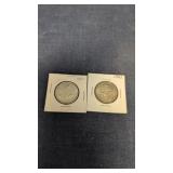 2- 1963 Canadian 50-cents coins 80% silver