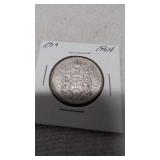 1964 Canadian 50-cent silver coin 80%
