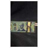 $5 Canadian bank note