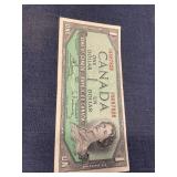 1 Dollar Canadian bank note 1954