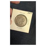1957 Canadian 50-cents silver coin
