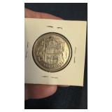 1957 Canadian 50-cents silver coin