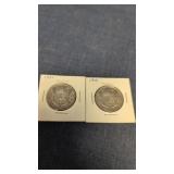 2-1941 Canadian 50-Cent Silver Coins