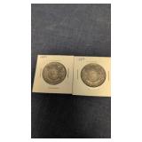 2-1940 Canadian 50-Cent Silver Coins