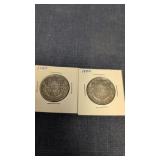 2-1940 Canadian 50-Cent Silver Coins