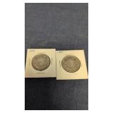 2-1940  Canadian 50-Cent Silver Coins