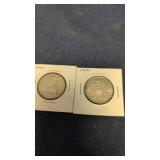 2-1960 Canadian 50-Cent Silver Coins