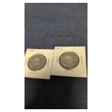 2-1943 Canadian 50-Cent Silver Coins