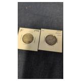 1947 & 1955: Canadian 25 Cent coins