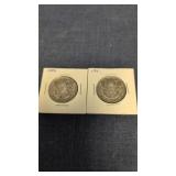 1941 &1942 Canadian 50-Cent Silver Coins