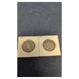 2-1941 Canadian 50-Cent Silver Coins
