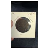 1859 Canadian One Cent large